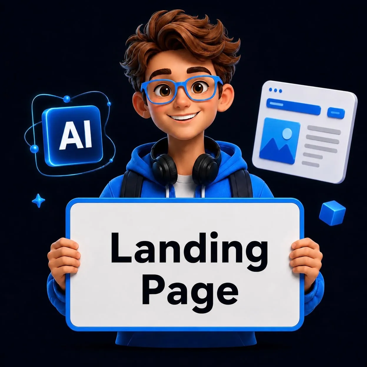 AI landing RM Systems — single-page site with AI consultant