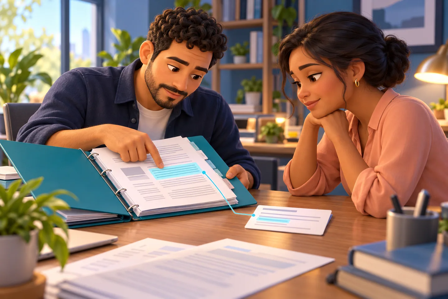 A specialist shows a customer the verified document passage supporting an answer